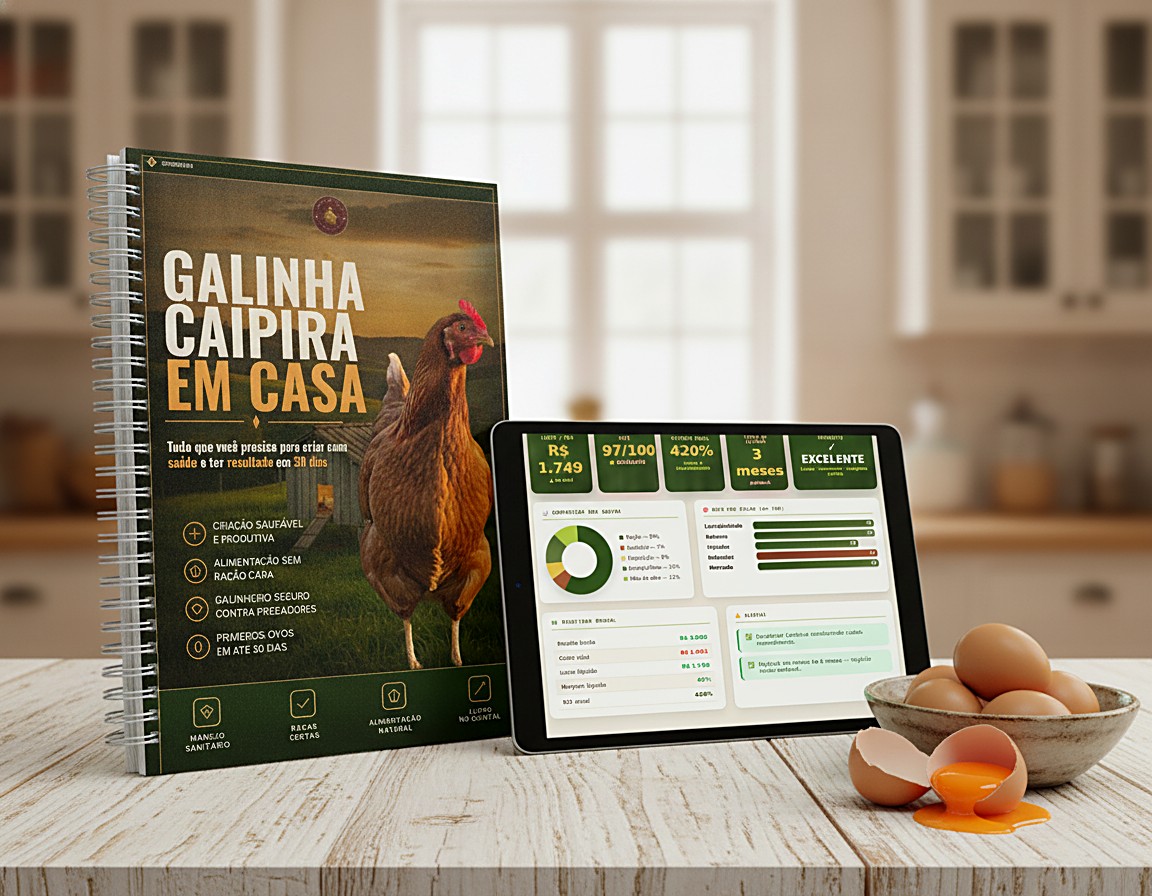 Galinha Caipira em Casa - Cartilha + Planilha