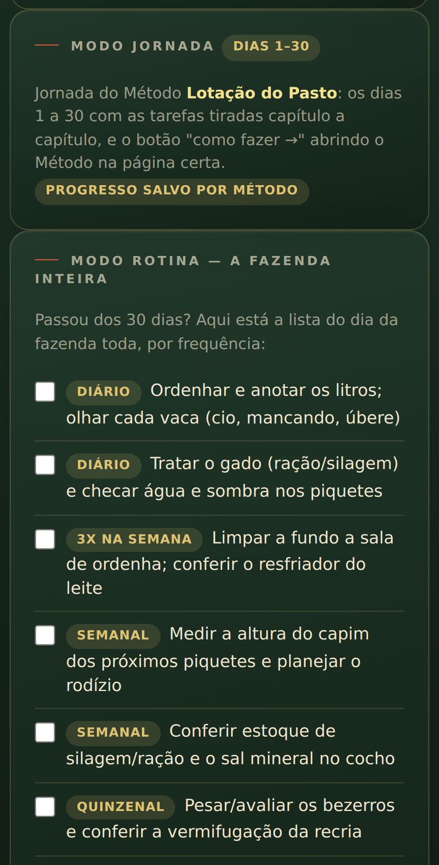 Tela real do Sistema de Gestão
