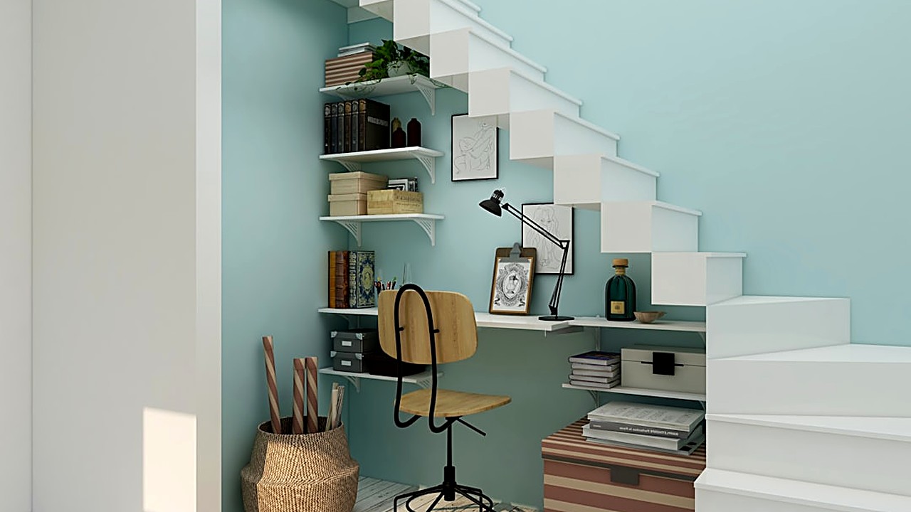 Aprende a transformar el área bajo la escalera en un espacio funcional y ordenado con ideas prácticas, muebles a medida…